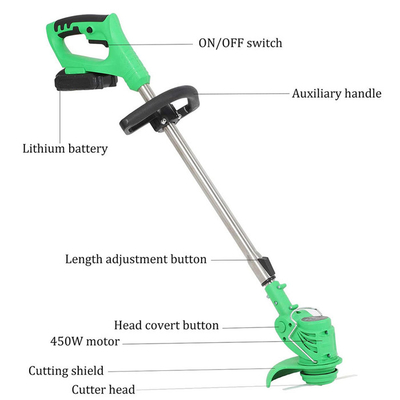 la tondeuse à gazon et le trimmer 500w sans fil ont placé l'herbe électrique à piles Clippers