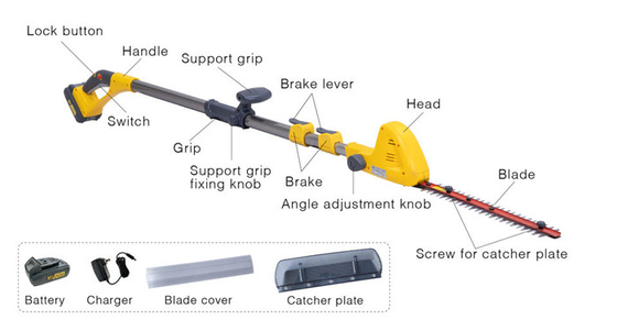 coupeur télescopique sans fil électrique extensible 8000RPM de haie de trimmer de haie de 230V 50HZ Polonais
