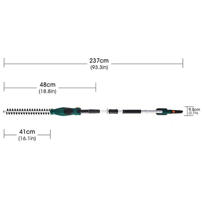 trimmer de haie de Polonais de longue portée de 550w 450mm long Pruner pour la branche d'arbre