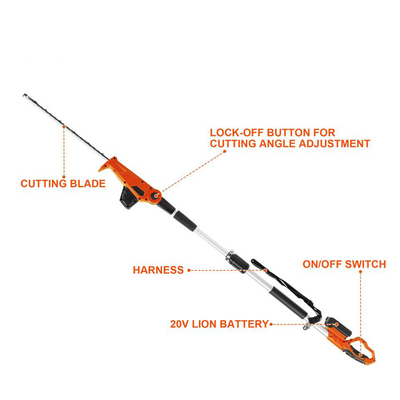 Cisaillements télescopiques de haie de longs de la portée 6.5KG de haie coupeurs électriques légers de trimmer