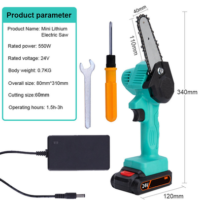 Scierie à chaînes rechargeable tenue dans la main de mobile compact sans fil de batterie d'OEM 500W
